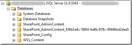 SharePoint 2013 added content database without GUID